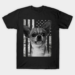 Urban Chihuahua American Flag Tee for Canine Couture Admirers T-Shirt